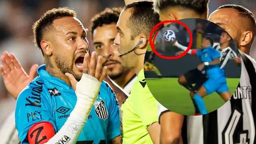 Neymar se disculpa tras replicar la ‘Mano de Dios’ y terminar expulsado con Santos | VIDEO