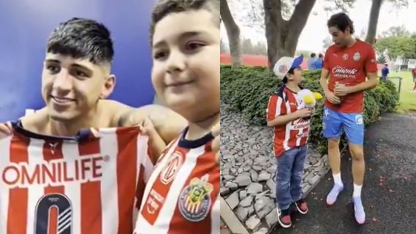 Hernán, el pequeño que lloró al recibir el jersey de Chivas, conoció a los jugadores | VIDEO