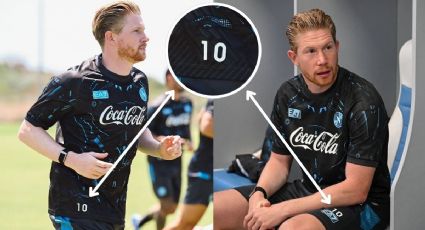 Kevin De Bruyne sorprende al usar la mítica "10" de Maradona en Napoli, pese a estar retirada