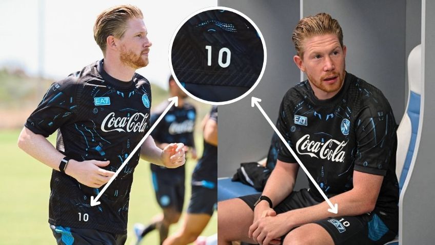 Kevin De Bruyne sorprende al usar la mítica "10" de Maradona en Napoli, pese a estar retirada