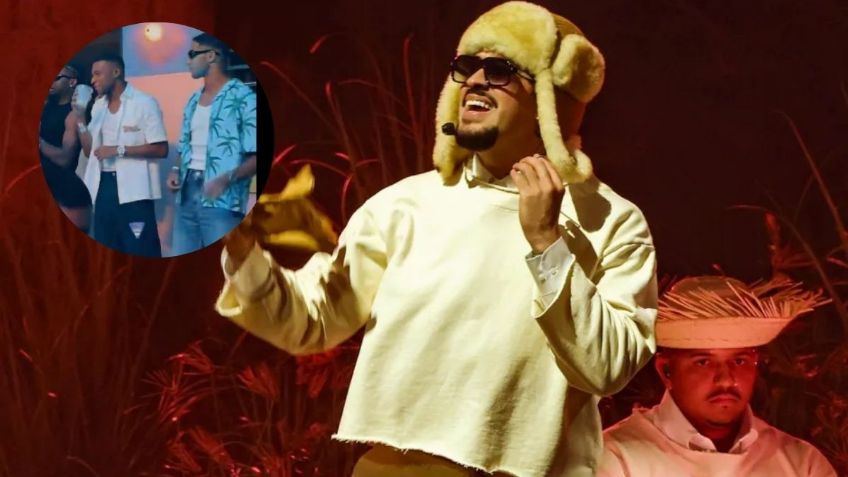 Captan a Kylian Mbappé y Achraf Hakimi en el sexto concierto de Bad Bunny en Puerto Rico | VIDEO