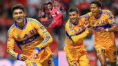 Foto ilustrativa de la nota titulada: Con doblete de Nico Ibáñez, Tigres logró triunfo agónico frente a Toluca para abollar su corona