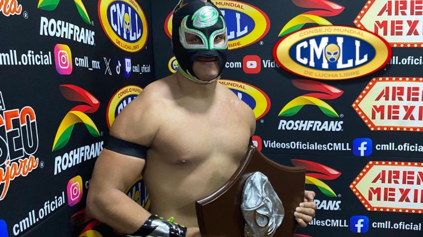CMLL: Neón, al borde del llanto tras ganar la Leyenda de Plata 2025 y festejarlo con su padre