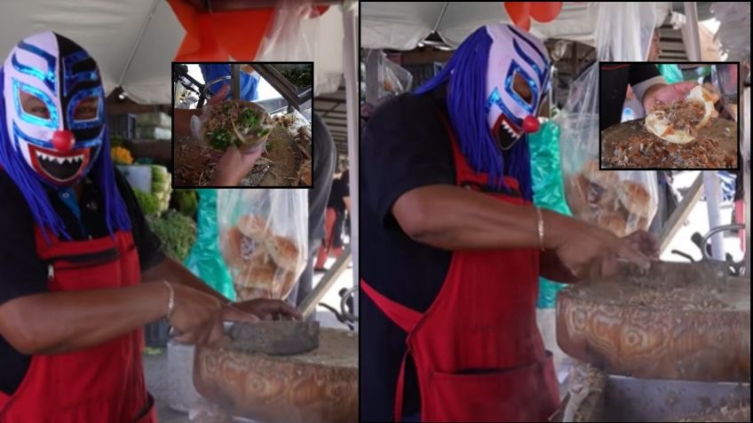 ¿Antojo de carnitas? Payaso Coco Azul deleita el paladar de los amantes de los tacos | VIDEO