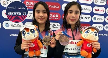 Lía y Mía Cueva, históricas para México: ganan bronce, a los 14 años, en el Mundial de Singapur 2025