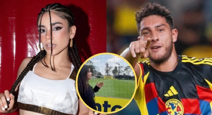 Alana Flores sorprende a Sebastián Cáceres al llegar al entrenamiento del América | VIDEO