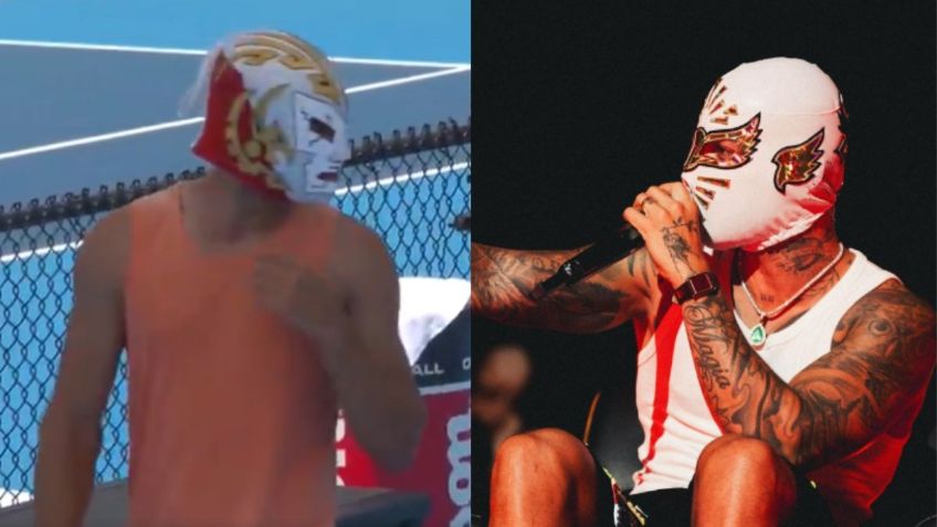Maluma y Carlos Alcaraz sorprenden al utilizar máscaras de Místico y  Dr. Wagner Jr.