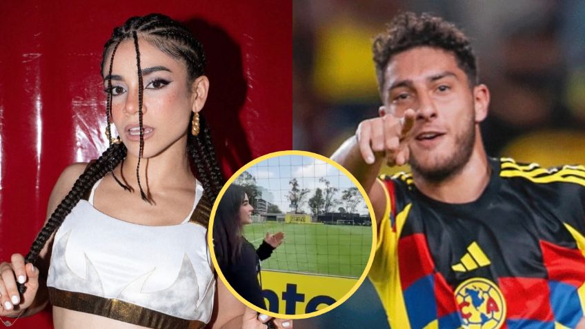 Alana Flores sorprende a Sebastián Cáceres al llegar al entrenamiento del América | VIDEO