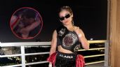 Foto ilustrativa de la nota titulada: Supernova: Alana Flores besa a Sebastián Cáceres tras ganar su cuarto título de boxeo | VIDEO