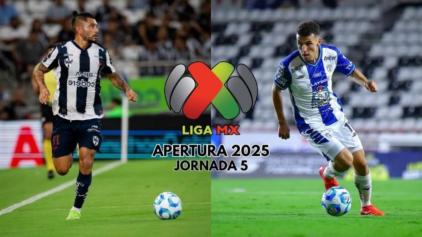 Apertura 2025: Pachuca y Monterrey, líderes de la Liga MX tras el cierre de la Jornada 5