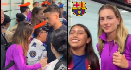 Barcelona Femenil ya está en México; así fue el cariñoso recibimiento de sus fans | VIDEO