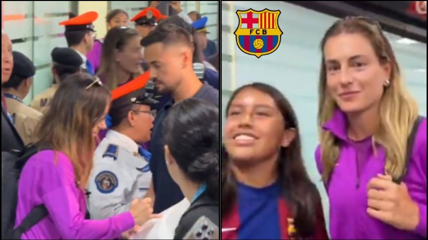Barcelona Femenil ya está en México; así fue el cariñoso recibimiento de sus fans | VIDEO