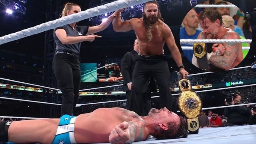Seth Rollins arruinó la noche de CM Punk: canjeó el maletín y "robó" su título en SummerSlam | VIDEO