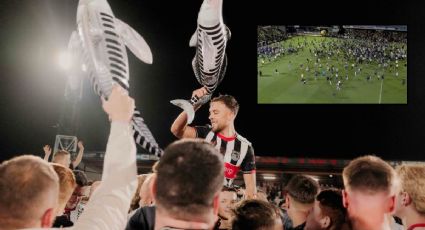 Afición del Grimsby Town invadió el campo para festejar tras eliminar al Manchester United | VIDEO