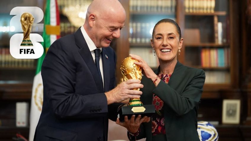 Mundial 2026: Claudia Sheinbaum recibió a Gianni Infantino y la Copa del Mundo | FOTOS