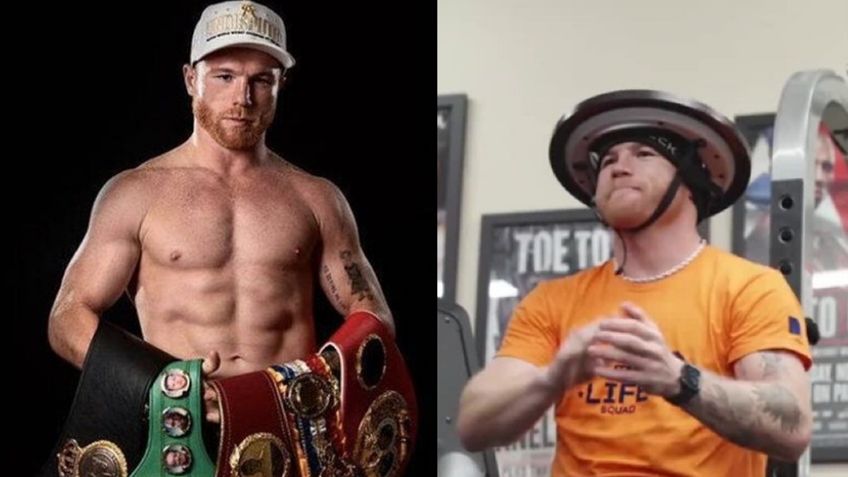 Esta es la poderosa rutina de Canelo Álvarez para fortalecer los músculos del cuello | VIDEO