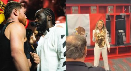 Fey sí canto el Himno de México, pero en el vestidor de Canelo Álvarez | VIDEO
