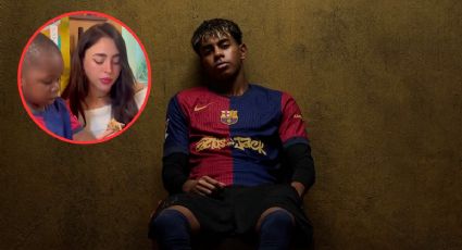 Lamine Yamal presume tierno momento entre su pequeño hermano y Nicki Nicole | VIDEO