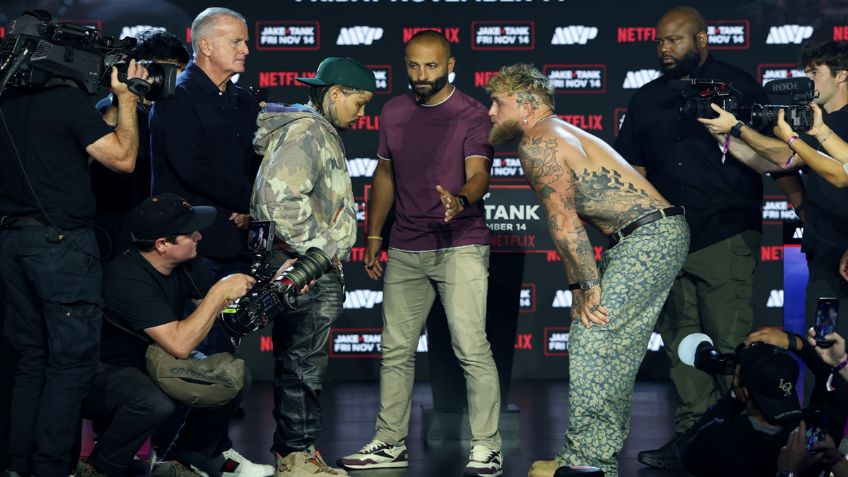 Gervonta Davis y Jake Paul sostienen polémico primer careo en Nueva York | VIDEO