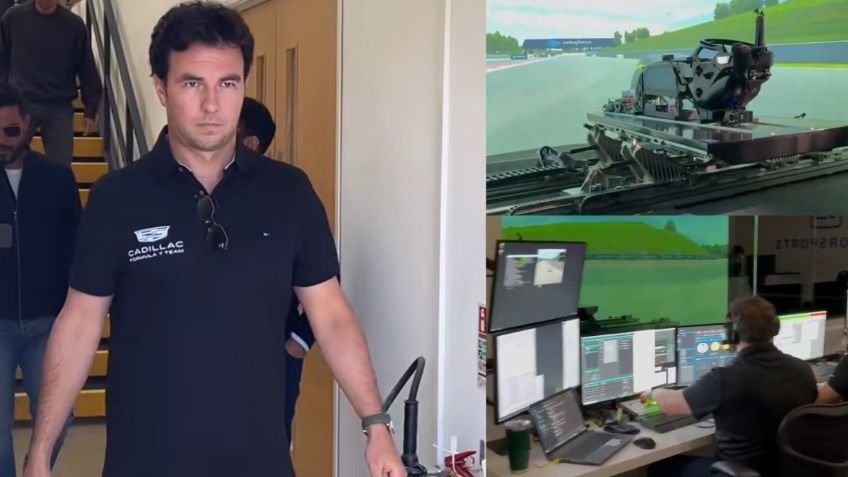 F1: Checo Pérez inició su preparación en el simulador de Cadillac | VIDEO