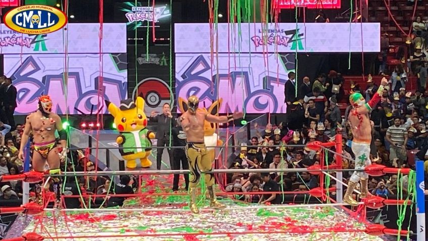 CMLL: Místico guía la victoria del Team Hawlucha en la Noche de Leyendas Z-A de Pokémon | VIDEO