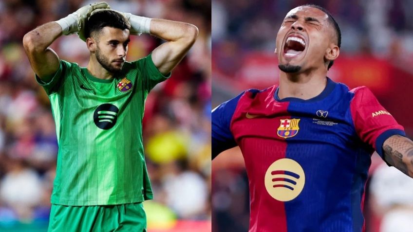 Barcelona pierde a Joan Garcia y Raphinha por lesión; ¿cuánto tiempo estarán fuera?