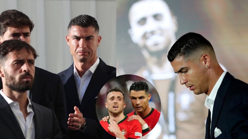 Cristiano Ronaldo, conmovido durante homenaje en memoria a Diogo Jota con Portugal