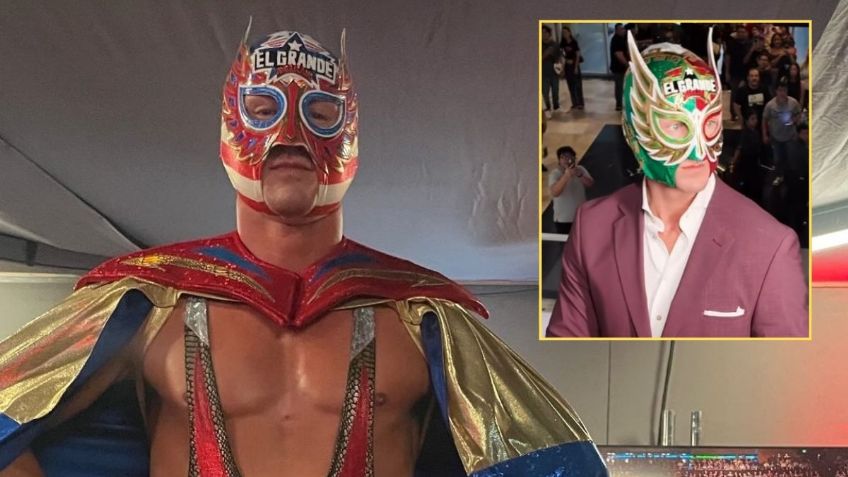 AAA: El Grande Americano sorprende al aparecer con máscara tricolor en Monterrey | VIDEO