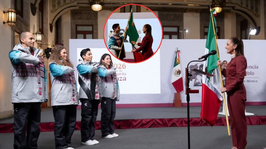 Claudia Sheinbaum abandera a delegación mexicana que participará en los JJOO Milano Cortina 2026