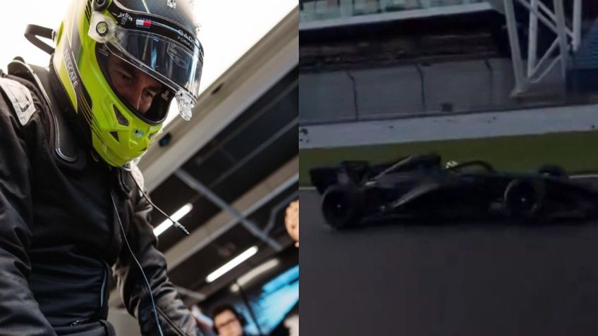 F1: Checo Pérez conduce el monoplaza de Cadillac por primera vez en Silverstone | VIDEO