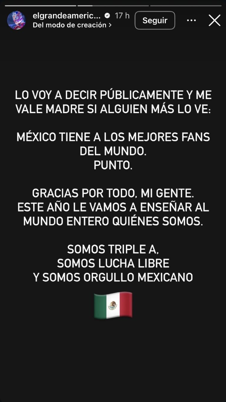 IG: @elgrandeamericanowwe