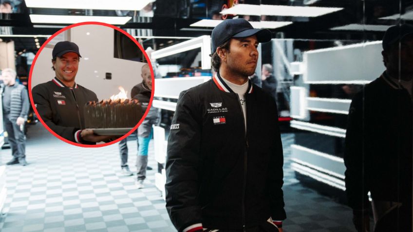 Checo Pérez festeja su cumpleaños durante las primeras pruebas en Barcelona con Cadillac | VIDEO
