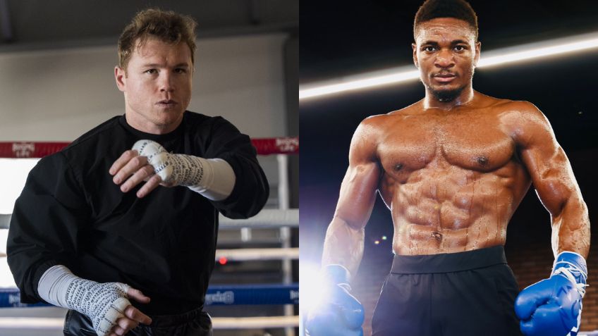 Canelo Álvarez y Christian Mbilli posan junto a Turki Al-Sheikh ¿Guiño para septiembre?