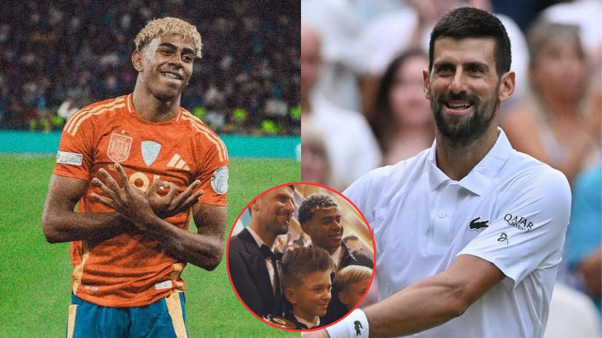 La inesperada petición de Novak Djokovic a Lamine Yamal tras saludarse en Dubái | VIDEO