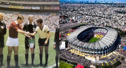 ¿Cuál fue el primer partido que se jugó en el Estadio Azteca?
