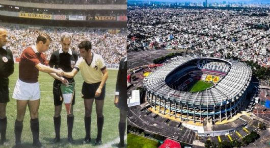 ¿Cuál fue el primer partido que se jugó en el Estadio Azteca?
