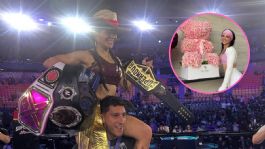 Foto que representa a Sebastián Cáceres sorprende a Alana Flores con costoso ramo de flores por el 14 de febrero | VIDEO