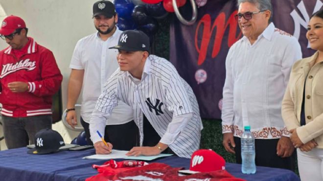 Foto ilustrativa de nota El jugador de 17 años de Diablos Rojos que acaba de ser firmado por Yankees en Grandes Ligas
