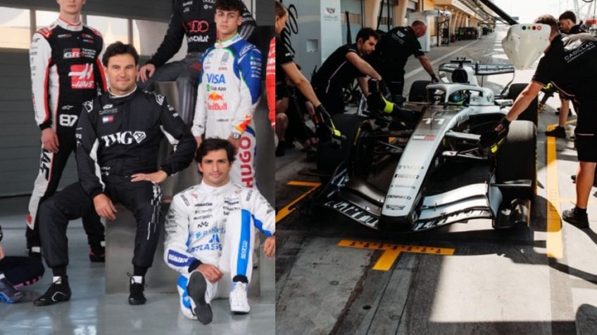Checo Pérez deslumbra en la foto oficial de la F1 2026, pero termina último en test de Bahréin