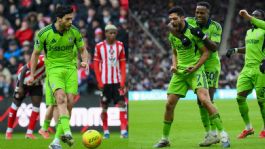 Foto que representa a Raúl Jiménez marca DOBLETE en el Sunderland vs Fulham; anotó de cabeza y penal | VIDEO