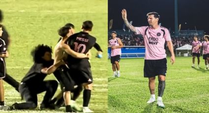 Taclean a Lionel Messi en Puerto Rico tras invasión de fans en el campo | VIDEO