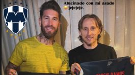 Foto que representa a Sergio Ramos no olvida a Rayados: le regaló un jersey de Monterrey a Luka Modric | FOTO