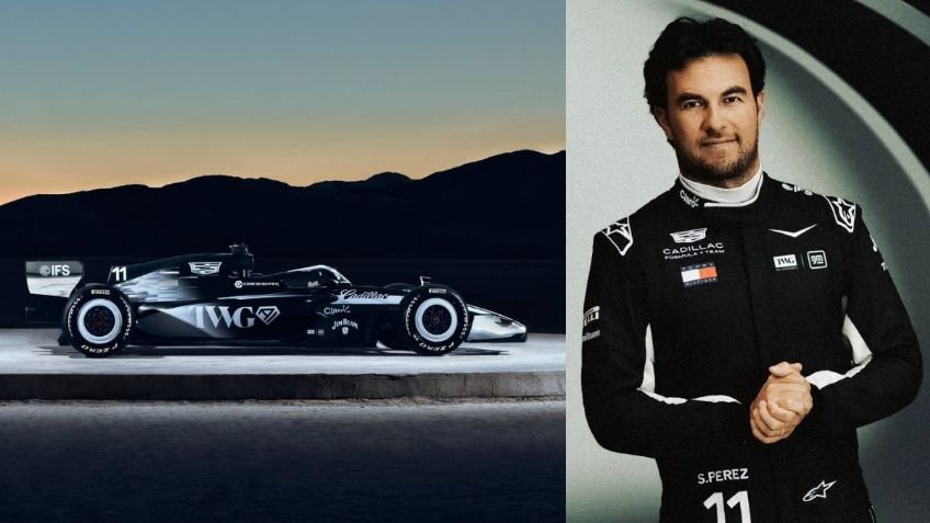 Checo Pérez deslumbra en el Super Bowl LX; así luce el monoplaza de Cadillac para la F1 | VIDEO