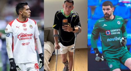 Luis Malagón reaparece con muletas; recibe mensajes de aliento de Tala Rangel y Andrés Gudiño