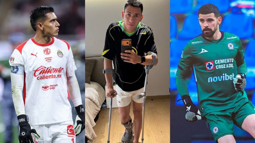 Luis Malagón reaparece con muletas; recibe mensajes de aliento de Tala Rangel y Andrés Gudiño