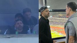 Foto que representa a Kun Agüero presenció el Pumas vs Cruz Azul junto a Rafa Márquez; ¿Por qué viajó a CDMX?