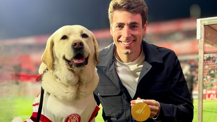 Canya, la historia de la mascota del Girona que apoya emocionalmente a los futbolistas