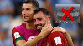Foto que representa a Bruno Fernandes lamenta que fans de México no verán a Cristiano Ronaldo en el Estadio Azteca