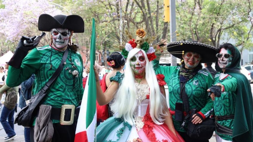 Así se vivió el Desfile de Catrinas Mundialistas en CDMX, a 80 días del Mundial 2026 | VIDEO