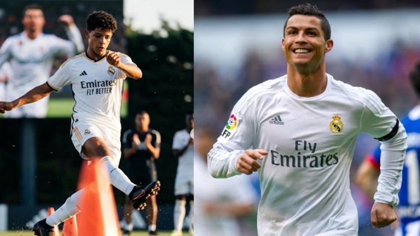 Captan a Cristiano Ronaldo Jr. en entrenamientos del Real Madrid; ¿Emulará a su padre?